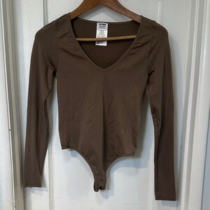 COTTON ON Brown Long Sleeve Bodysuit
